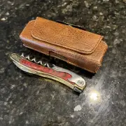 Laguiole Waiter's Friend Corkscrew,Bottle Opener, Foil Cutter, Stainless & Wood