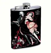 Vintage Expressionist Cinema 4 Flask 8oz Stainless Steel Hip Drinking Whiskey
