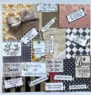 Words Quotes Papers for Scrapbooks Junk Journals Cards Planners 30 Items #V30