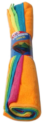 Lion 5 Piece Microfibre Polishing Cloth Set Cleaning Dusting Care