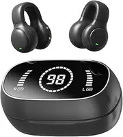 Clip On Earbuds | Clip On Wireless Earbuds | True Wireless Earphones, Lightweight Headset with Charging Case, All-Day Comfort, Waterproof, Secure Fit, Sweatproof for Outdoor Hiking Cycling