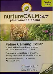 NurtureCALM 24/7 Feline Calming Pheromone Collar (Upto 15" Neck)