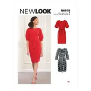 New Look Sewing Pattern N6679 6679 Misses' Knee Length Dress With Sleeve Variations
