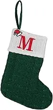 Christmas Stockings with Initials, Initial Stockings Christmas Decorations, Personalized Alphabet Letter Christmas Stocking for Fireplace