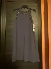 Aidan Mattox Embellished Neck Trapeze Dress , Size 14 .