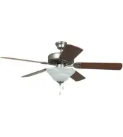 Craftmade Builder Deluxe 52" Ceiling Fan w/ Light Polished Nickel BLD52BNK5C1