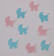 24 EDIBLE PINK/BLUE PRAM BABY SHOWER RICE PAPER CUPCAKE CAKE TOPPERS