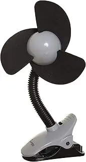 Dreambaby Deluxe EZY-Fit Clip-on Fan with Soft Fins - Perfect for Strollers, Cribs, Wheelchairs, Beach, and Pool - Black
