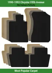 Lloyd Ultimat Front & Rear Row Carpet Mats for 1990-1993 Chrysler Fifth Avenue