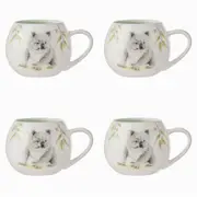4x Ashdene Bush Buddies New Bone China Tea/Coffee Cup Mini Hug 200ml Mug Koala