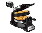 Waffle Maker, Double Belgian Waffle Maker 180°Flip, 1400W Waffle Iron 8 Slices