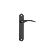 Iver Oxford Door Lever Handle on Oval Backplate Matt Black