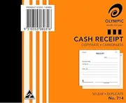 Olympic 714 Cash Receipt Book - 5x4 Inches - Carbonless - Pack of 10