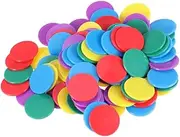 SUPVOX 100Pcs Colored Acrylic Game Chips Counting Tokens for Bingo Math Learning Versatile Game Supplies for Home Classroom Bar Party