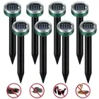 4 X Ultrasonic Solar Snake Repeller Multi Pulse Pest Controls Rodent Repellent