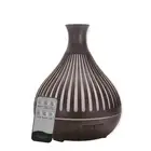 Essential Oil Aroma Diffuser - 400ml Remote Dark Wood Ultrasonic Mist Humidifier