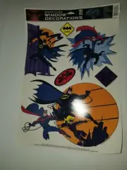 Vintage 90s Batman & Robin 1997 Movie Static Window Clings