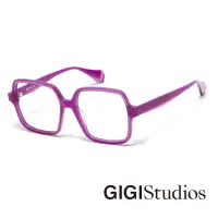 在飛比找momo購物網優惠-【GIGI Studios】歐美內圈透明造型光學眼鏡(紫 -