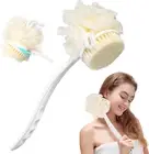 BOOMJOY Shower Back Scrubber, Long Handle Body Brush with Bristles and Loofah...