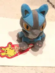 NEW WITH TAGS 2005 Lucario Pokemon Poke Doll Plush Toy Stuffed Animal Plushie
