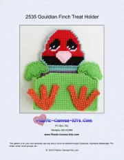 Gouldian Finch Treat Holder- Plastic Canvas Pattern or Kit