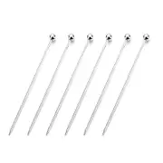 6Pcs Practical Cake Tester Skewer Needle Stainless Steels Cake Tester Stick for Kitchen Home Bakery Tool Easy to Use silver