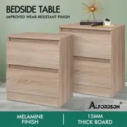 ALFORDSON 2x Bedside Table Nightstand Storage Cabinet Side End Table Wood
