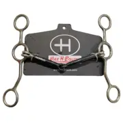 42BE Bar H Equine Western Horse 5 In Mouth Heavy-Duty Gag Bit Solid Stainless