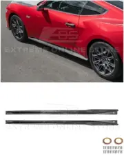 For 24-Up Ford Mustang | Factory CARBON FIBER Add-On Side Skirts Rocker Panel