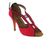 Latin Salsa Very Fine Ballroom Competitive Dance Shoe 2825LEDSS Red Velvet