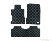 P2M F&R Checkered Flag Race Carpet Floor Mats for Honda Civic Coupe FG1 06-11 (for: Honda Civic)