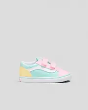 [Vans] Vans Toddlers' Old Skool V Shoes in Pastel Glitter Pasterl Size 2 2 Pastel Glitter Pasterl