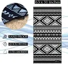Cavanchi Microfiber Beach Towel Sand Proof Quick Dry Compact Black FAST SHIP D28
