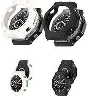 Case for Amazfit T-Rex 3,NOUKAJU TPU Protective Cover,Easy to Install,Drop-Proof,Scratch-Proof,Protective Case for Amazfit T-Rex 3 Smartwatch(Black+White)