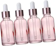LOLIPPYY 4Pcs Essential Oil Dropper Bottles Portable Glass Containers for Convenient Liquid Storage for Travel Home Use Easy to Clean for Oils Perfumes