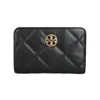 在飛比找momo購物網優惠-【TORY BURCH】Willa金色圓牌LOGO菱格紋皮革