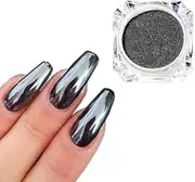 MEILINDS Nail Art Chrome Black Mirror Powder Shiny Ultra Thin Dazzling Pigment Dust Nail Glitter Metal Decor 1g/Bottle