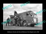OLD 8x6 HISTORIC PHOTO OF MELBOURNE VICTORIA PORT OF MELB FIRE BRIGADE c1960