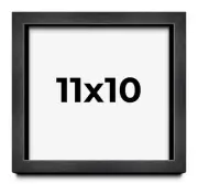11x10 Shadow Box Frame Grey Charcoal Black | 0.875 Inches Deep | Wood Shadowbox