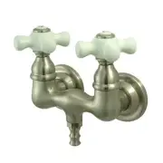 Elements Of Design DT0318PX Double Handle Wall Mounted Clawfoot - Nickel