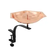 ACHLA Bee Fountain & Birdbath with Rail Mount Bracket, Copper Plated - BB-07-RM