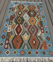 Sundance Catalog one of a kind sample. Handmade Kilim Wool/cotton rug. New!