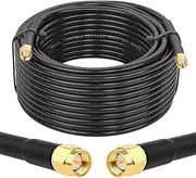 MOOKEERF SMA Male to Male Cable - 50ft RG58 Coax, Low Loss Extension for 3G/4G/LTE/GPS/WiFi Antennas