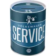 Nostalgic Art Round Money 12cm/1L Coin Box VW Service Metal Coin Storage Tin