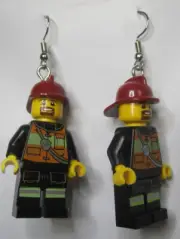 LEGO Minifigure Loop Earrings - Firemen - (2 Pieces)