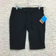 NEW Columbia Long Shorts 6 Womens Black Active Fit Anytime Outdoor Omni Shade