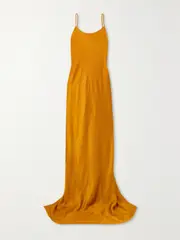 [Victoria Beckham] Victoria Beckham - Satin Gown - Gold - UK 14 UK 14 Gold