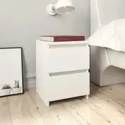 Bedside Cabinet White 30x30x40 cm Chipboard