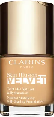 Clarins Skin Illusion Velvet liquid foundation with a matte finish and a nourishing effect, colour 105.5W 30 ml