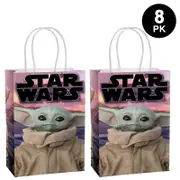 8 Pack The Mandalorian Star Wars Create Your Own Paper Kraft Bags Kids Birthday Gift Bags